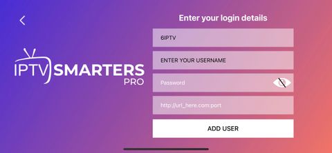 IPTV Smarters Usernamen eingeben