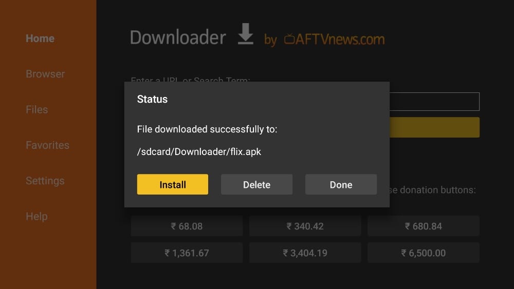 Downloader App - Flix IPTV Installieren